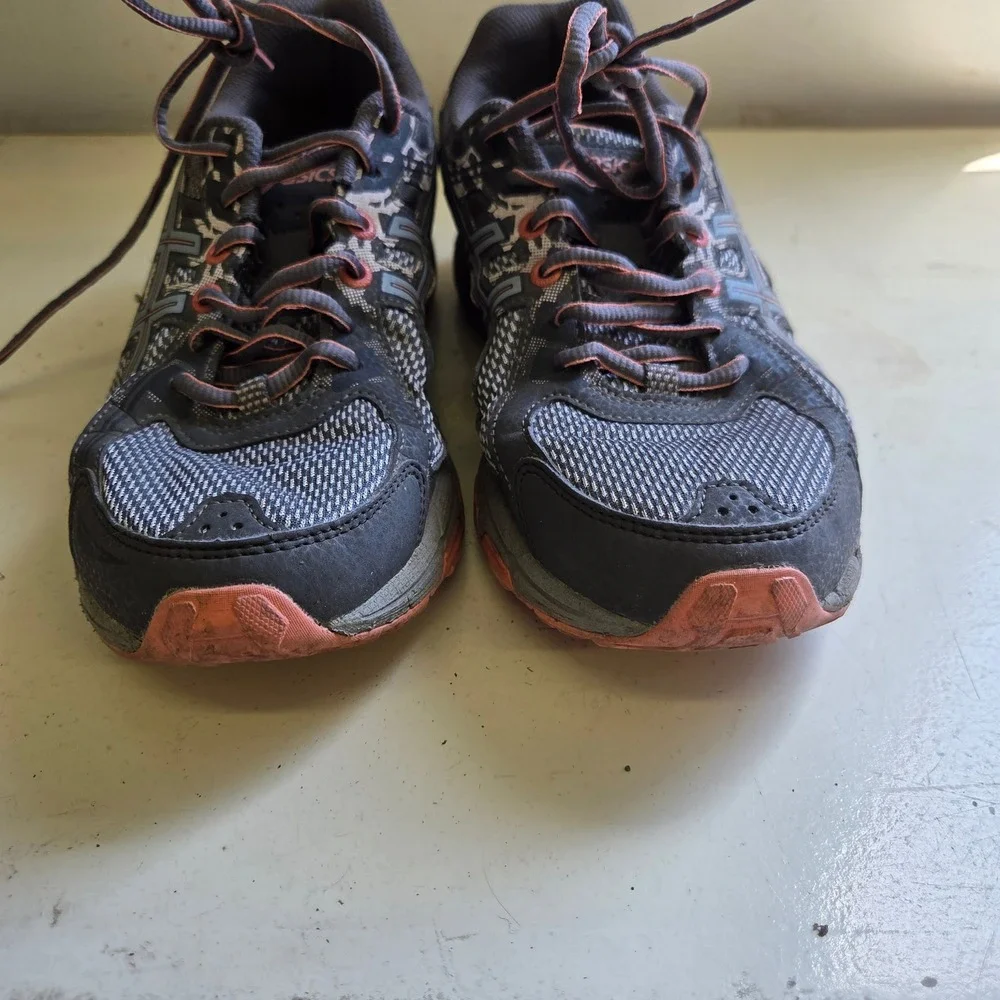 ASICS GEL-Venture 6 Womens Trail Running Shoes Carbon Black Pink T7G6N Size 8
